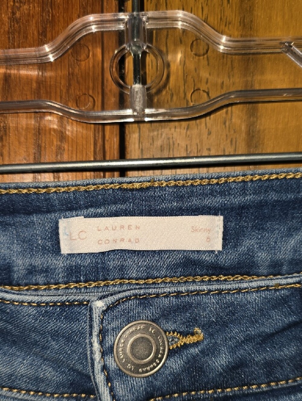 LC Lauren Conrad Medium Blue Ankle Skinny Jeans - Picture 2 of 4